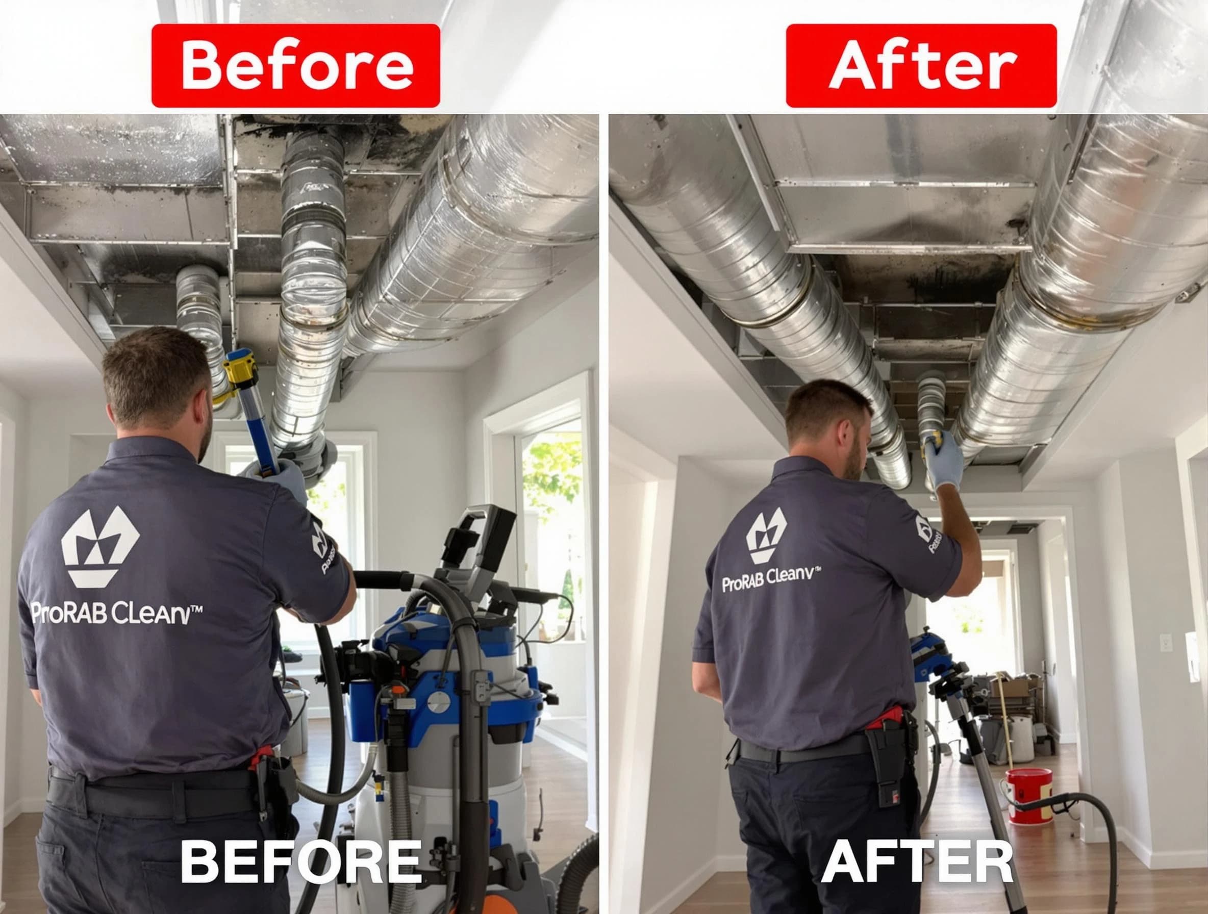 Hampton Air Duct Cleaning expert performing thorough residential duct cleaning in a Hampton home