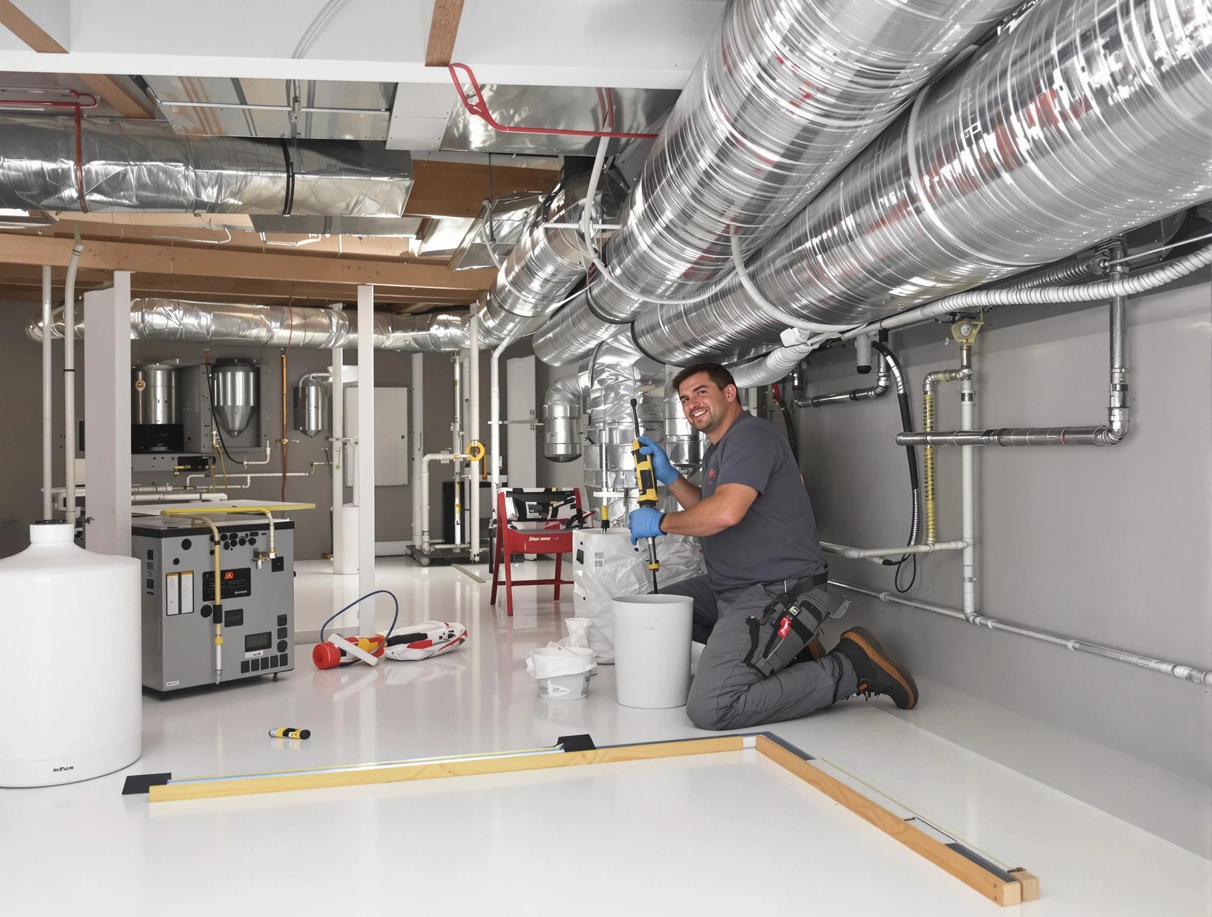 Professional duct sealing service by Hampton Air Duct Cleaning in Hampton