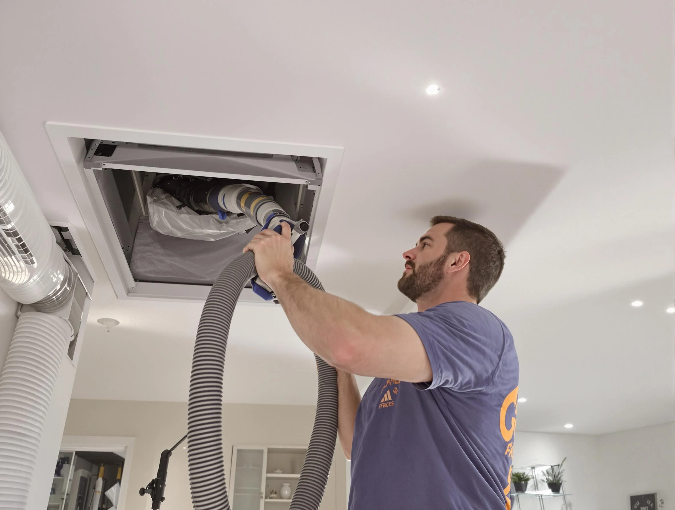 Precision indoor duct cleaning by Hampton Air Duct Cleaning in Hampton